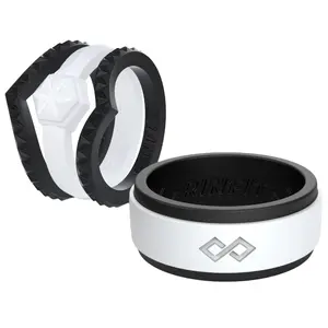 Set of Two Rings: Women's Couture & Men's RinfitAir Collection - White and Black