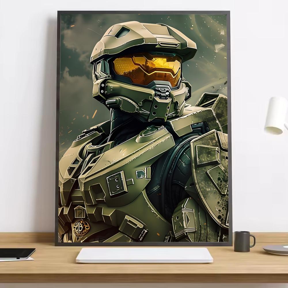 Game H-Halo Cool I-InfiniteS Painting Calligraphy HD Canvas Poster living room bedroom bar aesthetic decoration