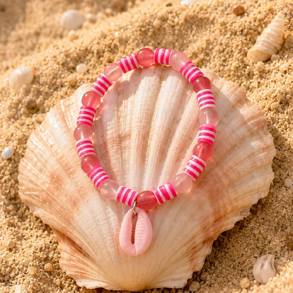 Pulsera Rosa Cowrie Charm