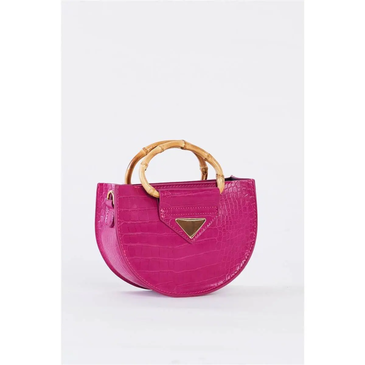 KARLI Semi Circle Croc Bag