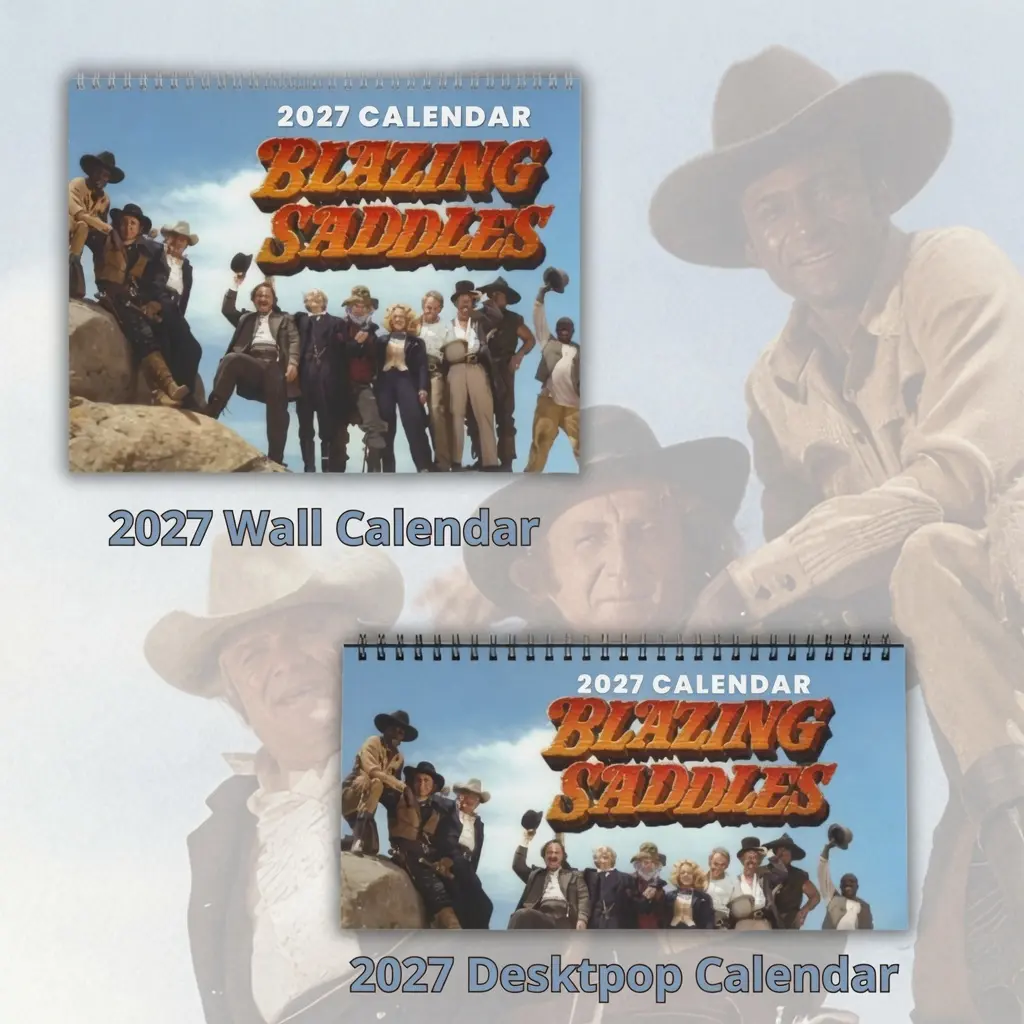 Best Line Of Blazing Saddles Inspried Wall Calendar 2027, Old Movie New Year Calendar And Planner, Unique Christmas Gift, Calendar Gift, Holiday Gift Ideas