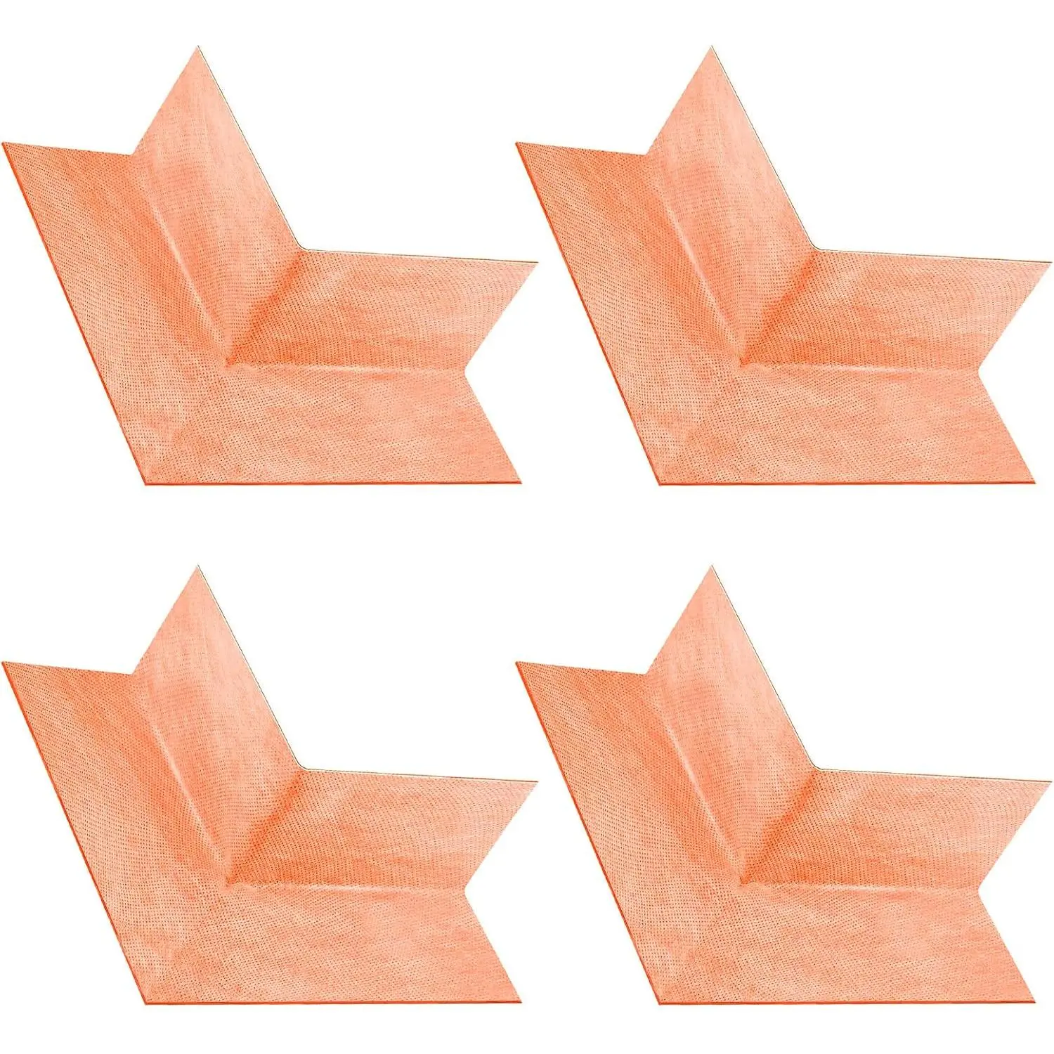 4-Pack Waterproof Jointless Polyethylene Corner Shower Membrane with Seamless Fit for Bathtub, Steam Room