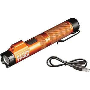Klein Tools Flashlights, Type: Industrial/Tactical, Bulb Type: LED, Battery Size: Integrated, Rechargeable: Rechargeable, Maximum Light Output (Lumens): 350, Body Type: Aluminum 56040