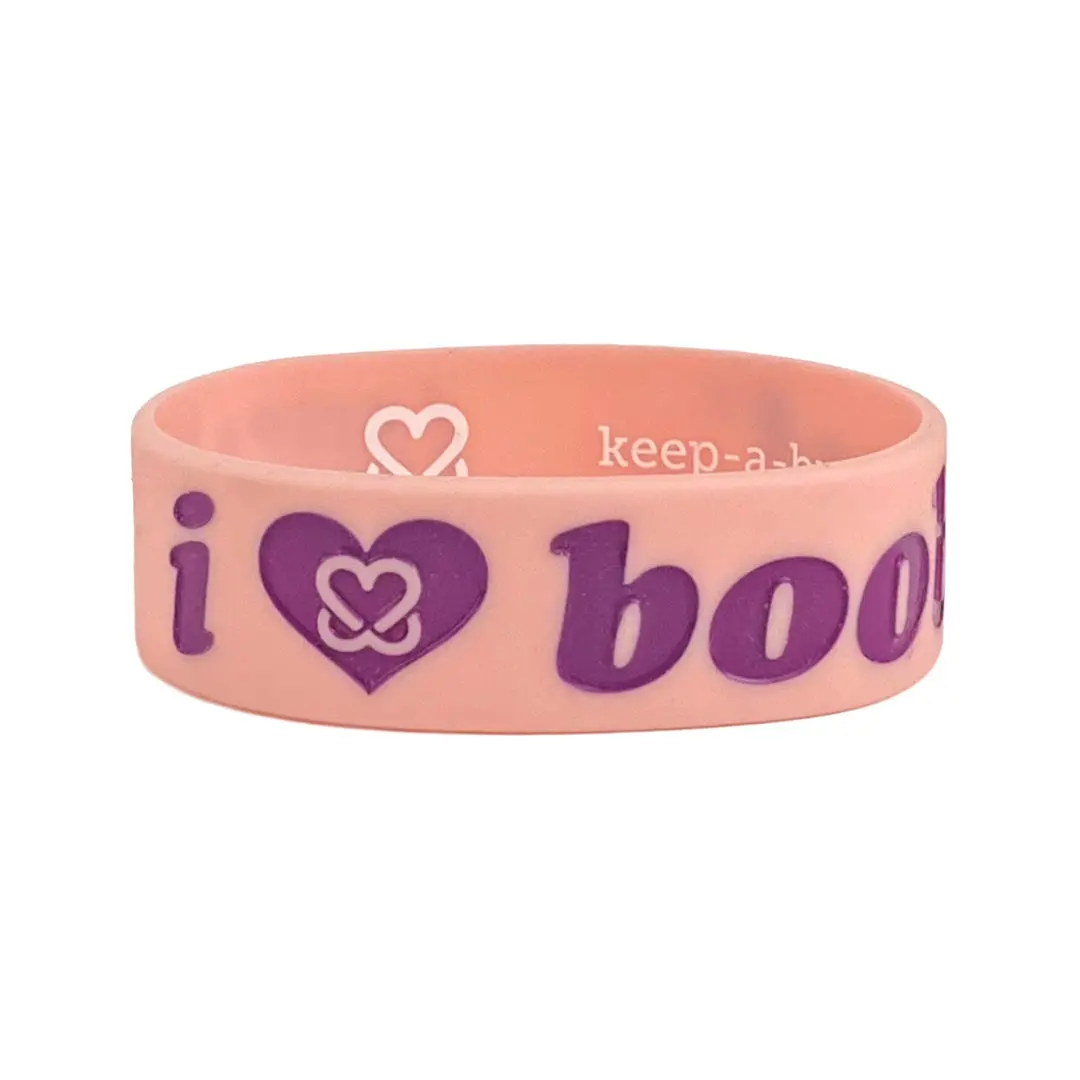 i love boobies! Classic Bracelet - Girly (Light Pink / Purple)