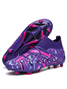 Unisex Football Shoes for Adults Students Teens, Multifunctional Sports Sneakers for Competition Outdoor Training, Anti-Slip High-Top Soccer Boots, Soccer Cleats