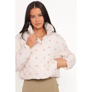 Adi Quilted Jacket - Pink Bow