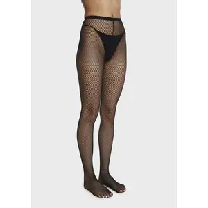 Alt High Waisted Fishnet Leggings - Women's Full Length Adjustable Tights for Summer, One Size Fits All - Outfit