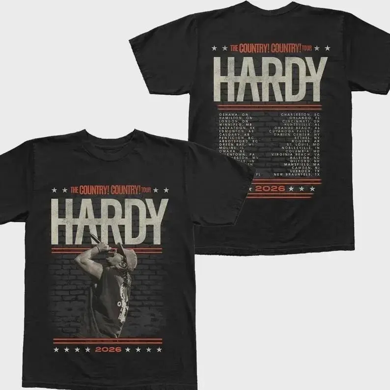 HARDY The Country Country Tour Vintage Graphic T-Shirt, Country Rock Concert Tee, Southern Music Fan Shirt, Retro Apparel T072638