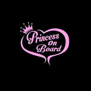 Little princess on board vinyl decal. Pink. 5” easily apply. Instructions included.