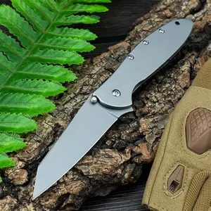 Ks 1660 Folding Pocket Knife, 8cr13mov Steel Blade, 420 Stainless Steel Handle, Outdoor Camping Hiking Fishing Toolknife, Portable Multipurpose Knives, Stainless Steel Knives, Survival Tools, Survival Gear, Survival Equipment