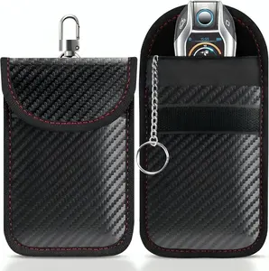 2024 Faraday Bag Key Protector, 2 Pack Signal Blocking RFID Key Fob Protector Pouch, Anti-Theft Car Security Cage