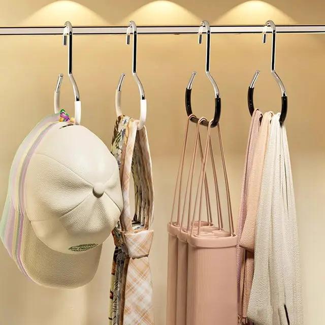Circle Ring Hat Hanger 8 Hats Display Rack Baseball Cap Organizer Scarf Towel Tie Storage Holder for Closet Bedroom Saving Space
