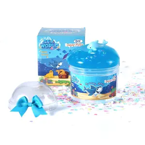 200ML Crystal Mud Ocean Water Slime Toy, Mermaid Shark Seal Theme Stress Relief, Perfect Gift for Kids & Adults, Fun Sensory  Play Party Favors, STEAM Birthday Gifts
