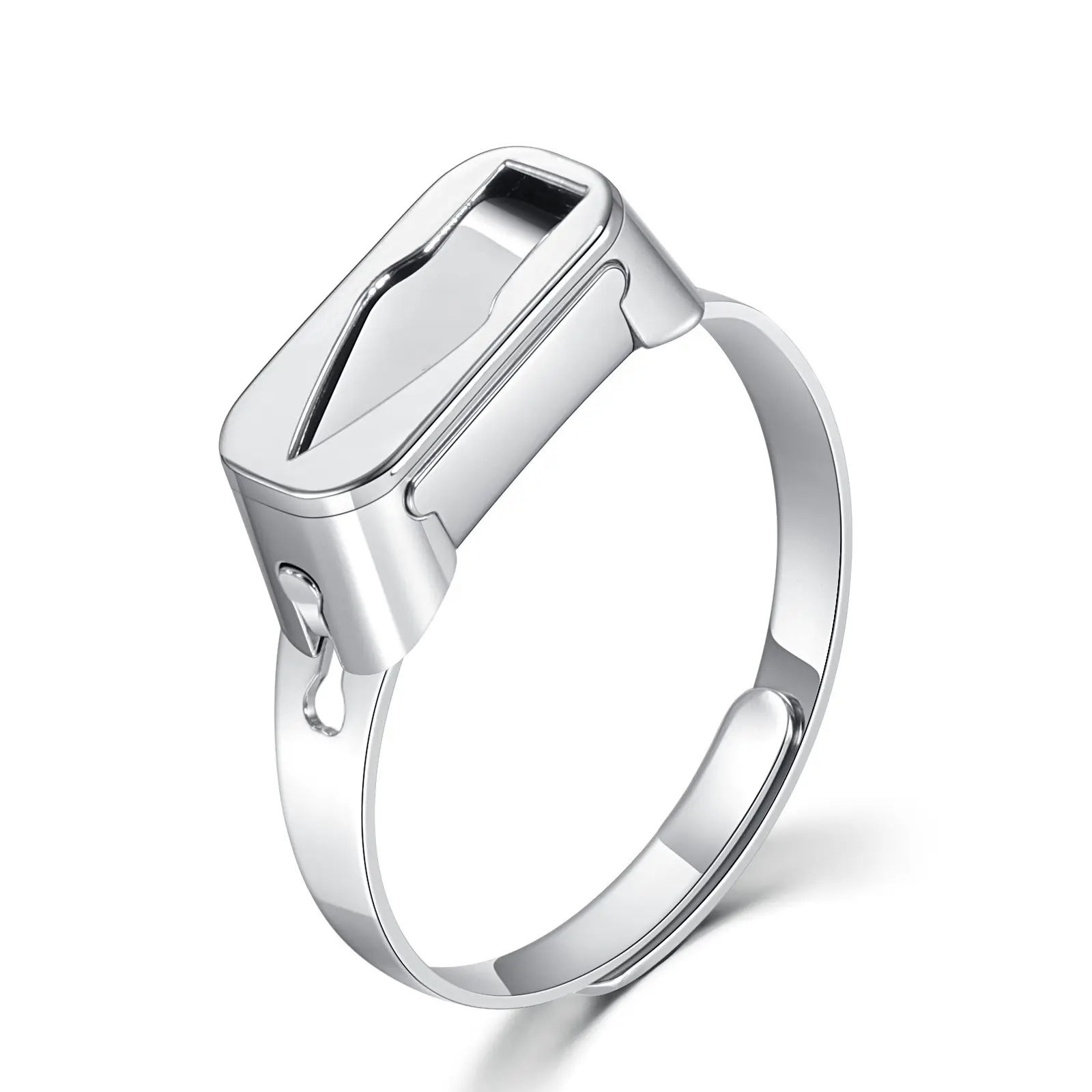 Christian Faith Steel Open-Shape Adjustable Stress-Relief Metal Ring - Elegant Holiday Party Gift, Compact Tool for Anxiety Relief, Unisex Festive Gift for Men