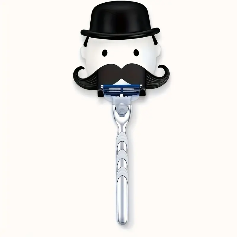 Beard shaver holder, suction cup, wall mounted storage rack, shaving knife holder, non perforated shaving knife holder, hanging rack