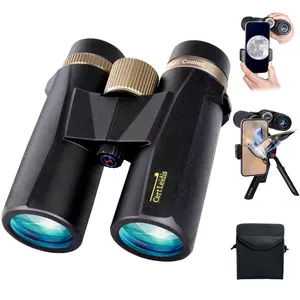 10x42 HD Binoculars for Adults High Powered with Phone Adapter and Tripod, Super Bright BAK4 Prism Waterproof Compact Binoculars for Bird Watching Hunting Stargazing Hiking Cruise Travel