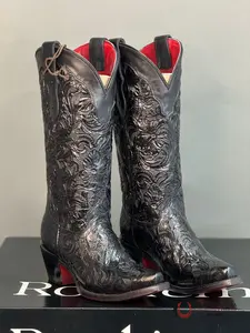 ROCKEM WOMEN  MILA  FLOR DE LUZ BLACK POINT TOE “RED”