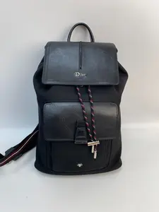 Pre-owned Dior canvas Backpacks Homme Bee Logo Drawstring Backpack （bf 12 ）PP00003