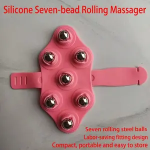 Seven Bead Massage Roller, Magnetic Steel Balls, Abdominal Scrubber, Meridian Brush, Leg Slimming Beauty Tool, Body Care Device