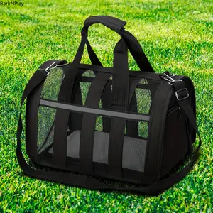 6-Color Foldable Cat Dog Sling Carrier Bag - Breathable Hollow Mesh Soft Tote for Small Medium Pets, S M L Size Hands-Free Portable Puppy Travel Pouch, Comfort Shoulder Strap Walking Outdoor Gear