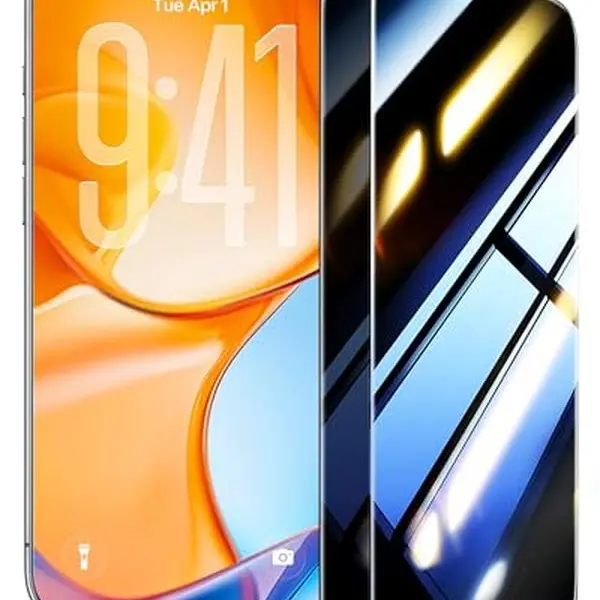 iPhone 16 Plus/15 Pro Max/13/12/11 Pro Max 2-Pack 9H+ Hardness Anti-Spy Tempered Glass Smartphone Cellphone Screen Protectors, 2025 Edge-to-Edge Shockproof Case-Friendly Covers, Auto Positioning, Bubble-Free Install, HD Glossy Finish