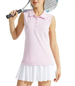 Women's sleeveless polo shirt, tennis suit, golf suit, ideal for golf, tennis, running, fishing, training, yoga, cheerleading, daily use and work activities, available in a variety of colors