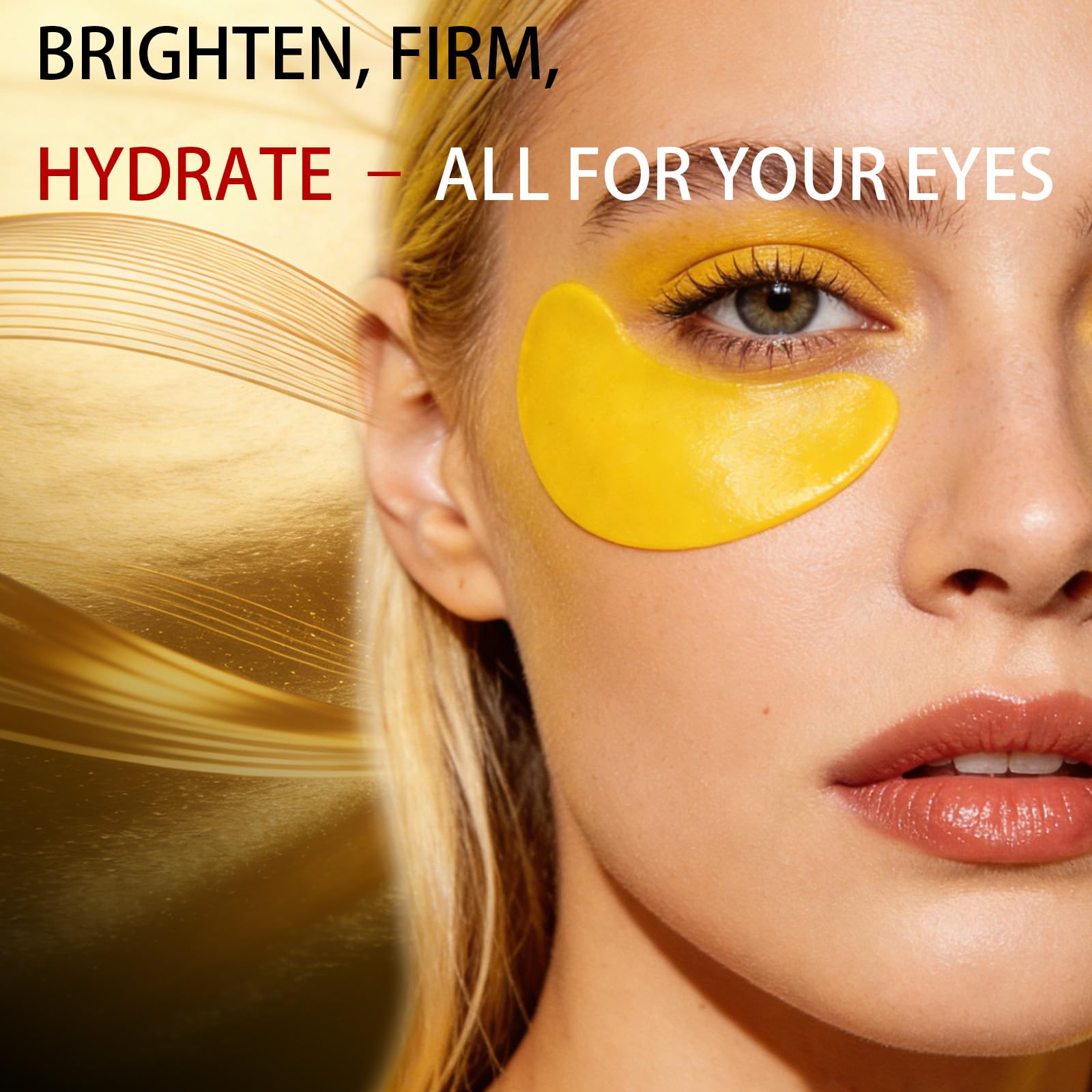 24k Gold Moisturizing Eye Mask, 60pcs/set Tightening and Lifting Eye Patches, Hydrating Brightening & Firming Eye Sticker, Beauty & Personal Eye Care Product, Skincare Products Skincare Set