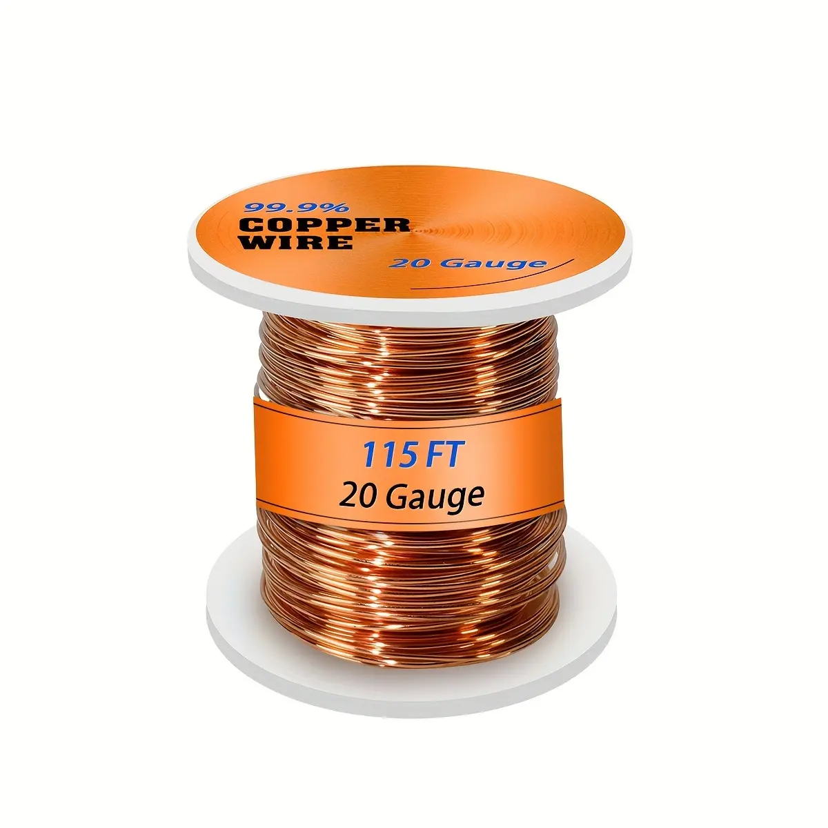 20 AWG Premium Flexible Bare Copper Wire, 99.9% Pure Copper, 0.8Mm Diameter, 115Ft Soft Copper Wire for Jewelry Making, Craft Projects, And Electroculture Gardening