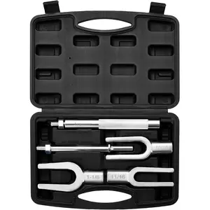 5PCS Ball Joint Separator Tie Rod Pitman Arm Removal Tool Fork Type Separator Kit for Cars and Light Trucks Black