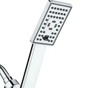 BRIGHT SHOWERS High Pressure Handheld Shower Head Set, Hand Held Showerhead with 60" Long Stainless Steel Hose and Adjustable Wall Bracket, 3 SprayS