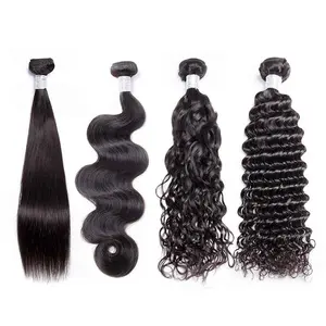 BUW 9A No Thinning Bundle 100% Virgin Human hair 10’’-28” SEW IN / LEAVE OUT / QUICK WEAVE / Make Boho Braid/ Ponytail/ Wig Nature Black Color