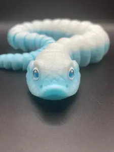 Articulated 3D printed Hognose snake with hand painted eyes