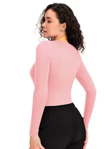 COZYFIT Scrub Undershirts Long Sleeve Women - Underscrub Comfort Tee Casual Breathable Top Round Neck summervibes Crewneck Minimalist