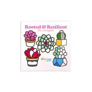 Rooted & Resilient Mini Coloring Book - Potted Plants and Succulents Themed Mini Coloring Book