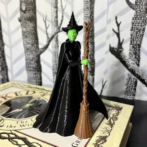 Wicked Witch Bookshelf Decor - Witch of the West Figure - 3D Printed Bookish Decor - Full Color