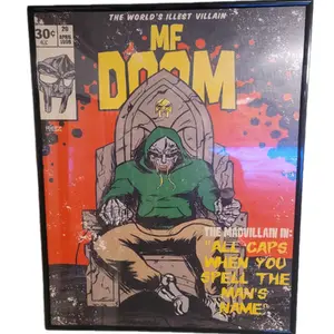 MF DOOM Comic Frame Poster Decor Retro Room Wall Artistic Ornaments Photo