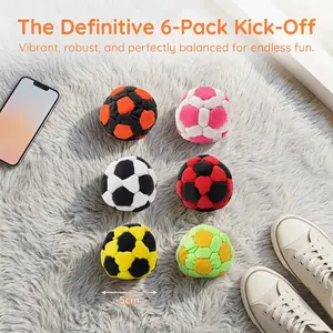 1/6 Pack Soccer Footbag Sacks Multi-Pack | Soft Fleece Durable Juggling Balls for Adults | Ultra-Satisfying Indoor & Outdoor Coordination Training Toy