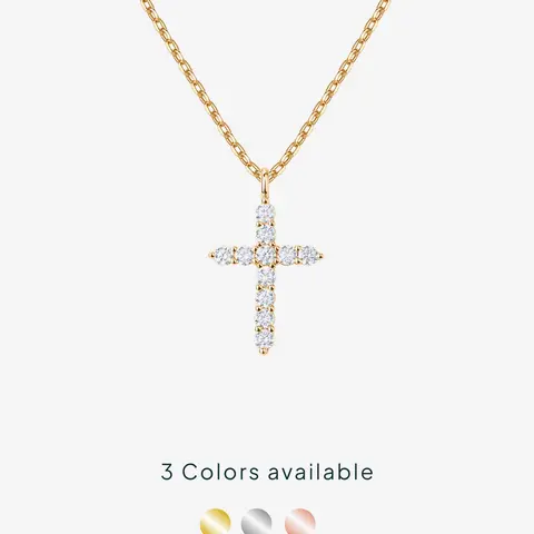 PAVOI 14K Gold Plated Cross Pendant Necklace for Women - Hypoallergenic Cubic Zirconia Cross Necklace - Dainty Necklace Christian Faith Gold Jewelry Gifts