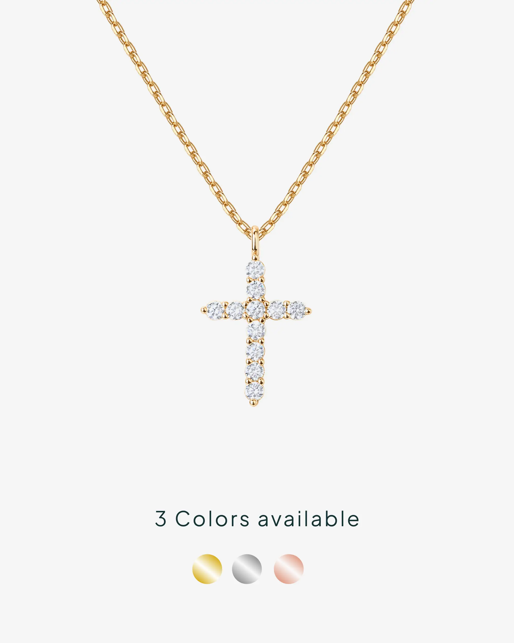 PAVOI 14K Gold Plated Cross Pendant Necklace for Women - Hypoallergenic Cubic Zirconia Cross Necklace - Dainty Necklace Christian Faith Gold Jewelry G