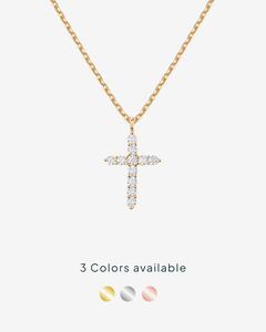 PAVOI 14K Gold Plated Cross Pendant Necklace for Women - Hypoallergenic Cubic Zirconia Cross Necklace - Dainty Necklace Christian Faith Gold Jewelry Gifts