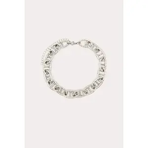Rectangular Chain Link Necklace in Silver