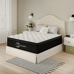 【Mother's Day Gift】12-inch/14-inch Memory Foam Mattress, Twin/Full/Queen/King, Pocketed Coil Mattress, Medium Firmness, Lumbar Support, Edge Reinforcement, Luxuriously Comfortable, White Coil Mattress jelly bed mattress queen size mattress colchones