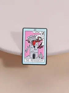 Patriarchy Theme Enamel Pin, Feminist Symbol Design, Unisex Accessory for Clothing & Bags, Ideal for Gender Equality Advocates, Enamel Finish, Awareness, Decoration, Advocacy