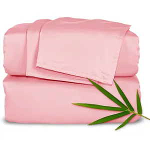 Jollyvogue 4PCS/6PCS Bamboo Cooling Queen Size Sheet Set - Children Bedding Set, Breathable and Comfortable - Fit For Hot Sleepers and Sweats, Pillowcases, Flat Sheet and Fitted Sheet - A Perfect Gift