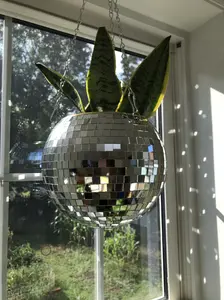Disco Ball Planter - Retro Design for Home Improvement and Garden Decor - 8 Inch Size