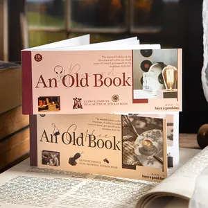 Vintage Book Series Sticker Book, Creative Hand Account Scrapbook Decor, DIY Paper Craft Album, Photo Frame Diary Greeting Card