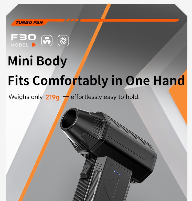 150g High- Pressure Turbo Blower, Designed for Deep Car Detailing, 150000 RPM Brushless Motor. Instantly Cleans AC Vents, Seat Crevices, Engine Bays and Removes Snow. Portable On- the-Go Tool, More Professional Than a Hair Dryer Deep Cleaning