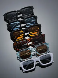 Unisex Simple Square Frame Glasses Set, with Decorative Lenses, Lightweight Durable Design for Daily Fashion Accessories, Stylish Glasses