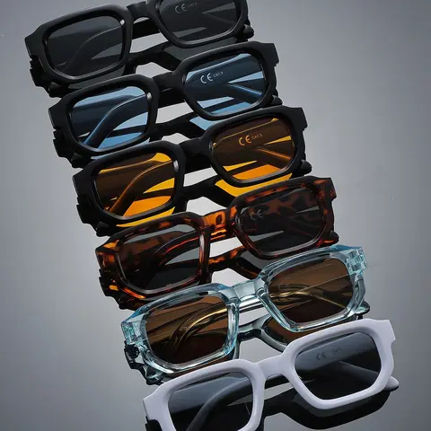 Unisex Simple Square-Frame Glasses Set, Decorative Lenses Included, Lightweight Durable Design for Daily Fashion Accessories, Casual Stylish Glasses