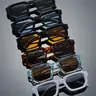 Unisex Simple Square-Frame Glasses Set, Decorative Lenses Included, Lightweight Durable Design for Daily Fashion Accessories, Casual Stylish Glasses
